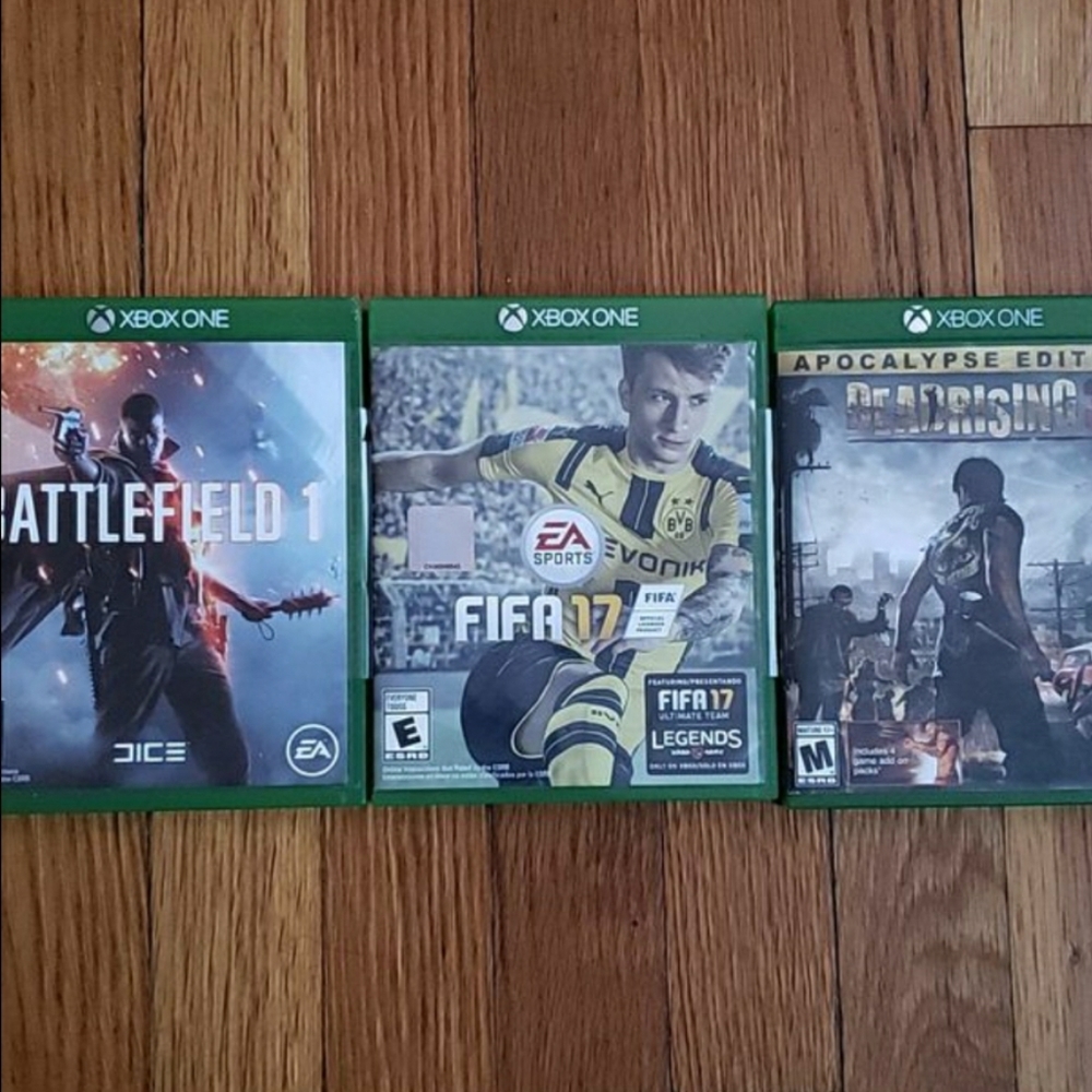 X-Box One 3 for 1 BattleField 1, Fifa 17, DeadRisi